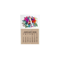 2026 Burst of Colors Monogram Desk Calendar