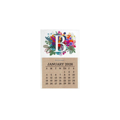 2026 Burst of Colors Monogram Desk Calendar