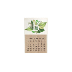 2026 Botanical Monogram Desk Calendar