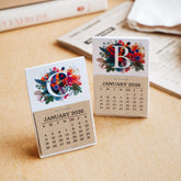 2026 Burst of Colors Monogram Desk Calendar