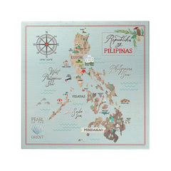 Square Philippine Map Decoposter
