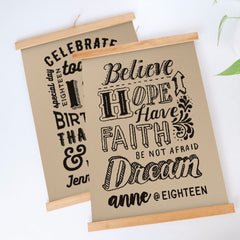 Personalized Birthday Scroll Poster