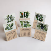 2026 Botanical Monogram Desk Calendar