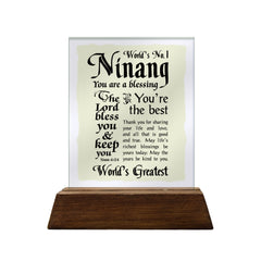 Personalized Glass Plaque For Godparents