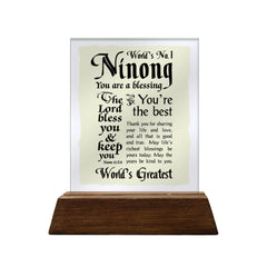 Personalized Glass Plaque For Godparents