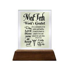 No.1 Medtech Glass Plaque