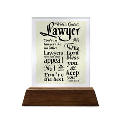 No.1 Lawyer Glass Plaque