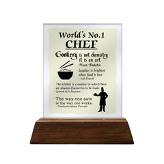 No.1 Chef Glass Plaque