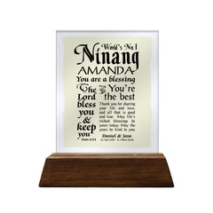 Personalized Glass Plaque For Godparents