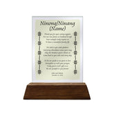 To Our Ninang Personalized Glass Plaque
