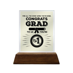 Graduate Glass Plaque