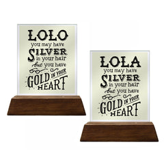 Gold In Your Heart Glass Plaque For Grandparents
