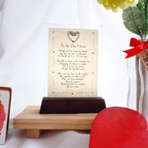 To The One I Love Glass Plaque