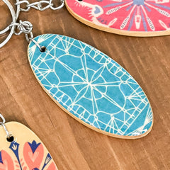 Wooden Glazed Keychain