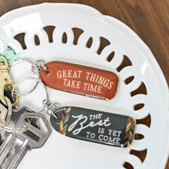 Wooden Glazed Keychain