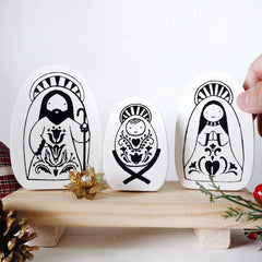 Emmanuel Silkscreen Nativity Set