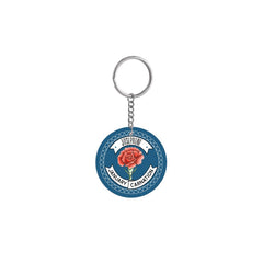 Birth Flower Round Keychain
