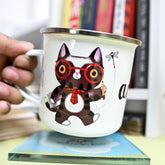 Personalized Pencil Cat and Dog Enamel Mug