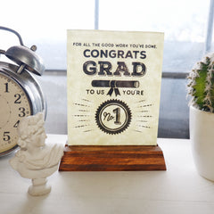 Graduate Glass Plaque