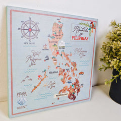 Square Philippine Map Decoposter