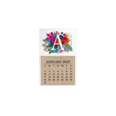 2027 Burst of Colors Monogram Desk Calendar