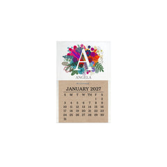 2027 Burst of Colors Monogram Desk Calendar