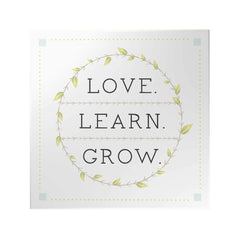 Bloom and Grow: Love Learn Grow Decoposter