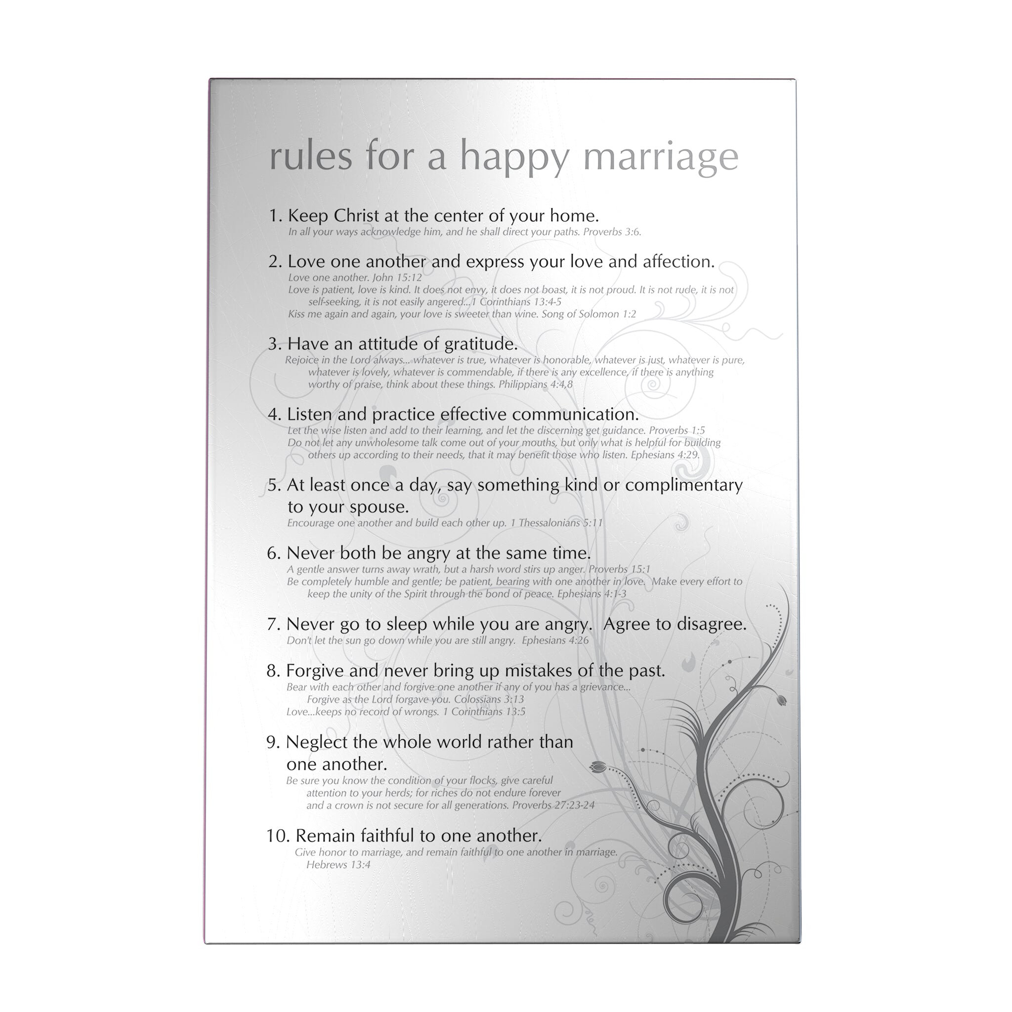 Rules for a Happy Marriage Decoposter: White