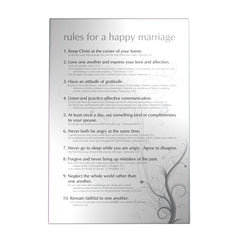Rules for a Happy Marriage Decoposter: White