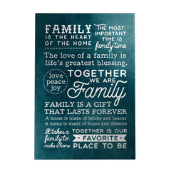 Words That Inspire Decoposter: Family Is the Heart of the Home