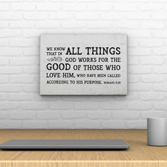 Words That Inspire Decoposter: All Things God Works for the Good