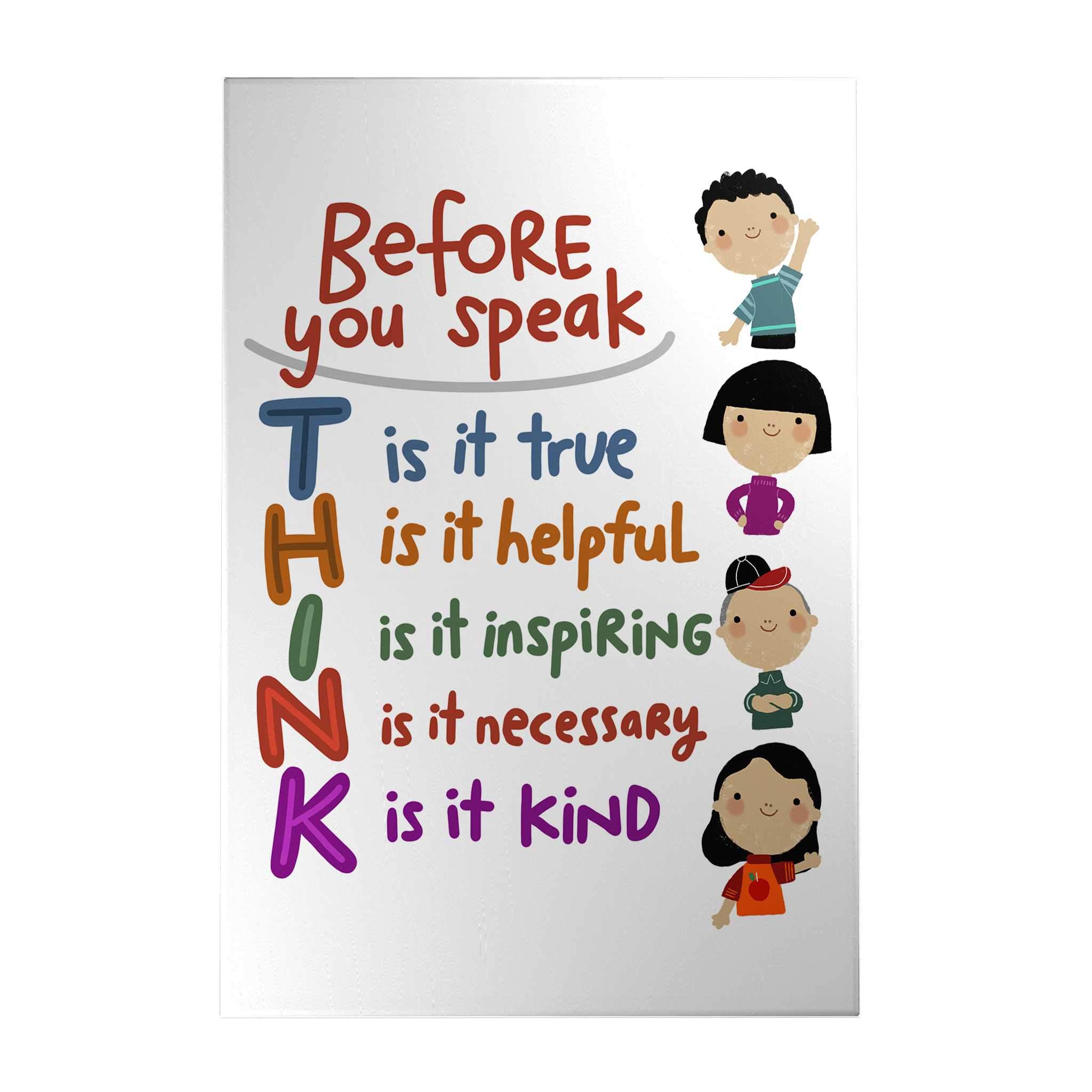 Before You Speak Think Decoposter