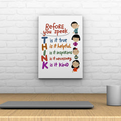 Before You Speak Think Decoposter