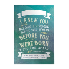 Before I Formed You Personalized Decoposter