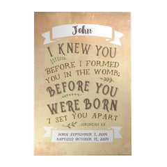 Before I Formed You Personalized Decoposter