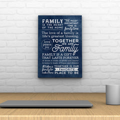Words That Inspire Decoposter: Family Is the Heart of the Home