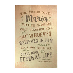 For God so Loved Personalized Decoposter