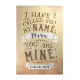 I Have Called You Personalized Decoposter