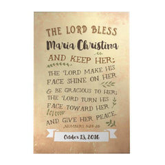 The Lord Bless and Keep Her Personalized Decoposter