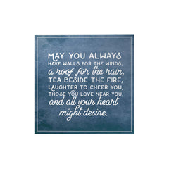 Words That Inspire Decoposter: May You Always Have Walls For The Winds