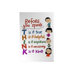Before You Speak Think Decoposter