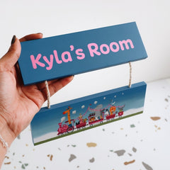 Kinder Animals Personalized Hanging Decoposter: Train