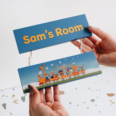 Kinder Animals Personalized Hanging Decoposter: Train