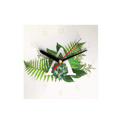 Botanical Monogram Clock