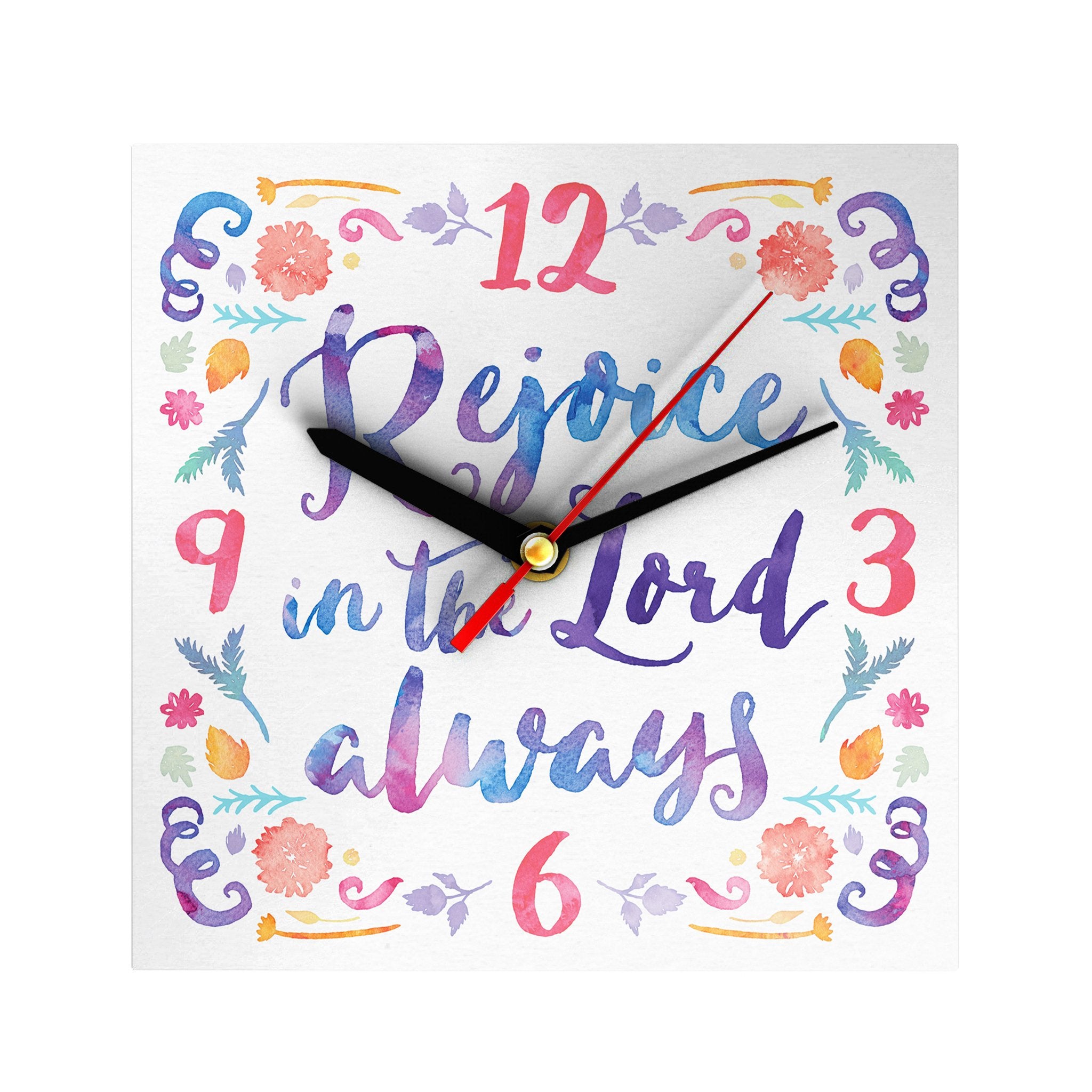 Rejoice in the Lord Clock