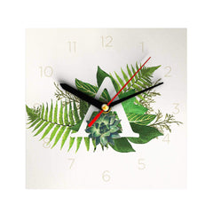 Botanical Monogram Clock
