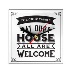 At Our House Personalized Clock