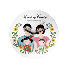 You, Me, and Family Personalized Clock