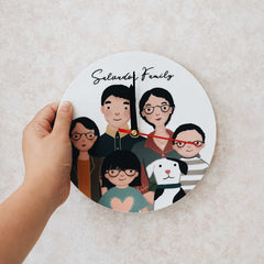 You, Me, and Family Personalized Clock