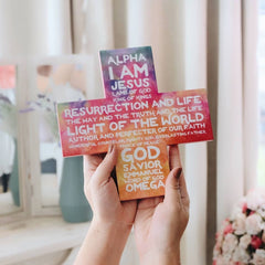 Alpha I Am Jesus Deco Cross